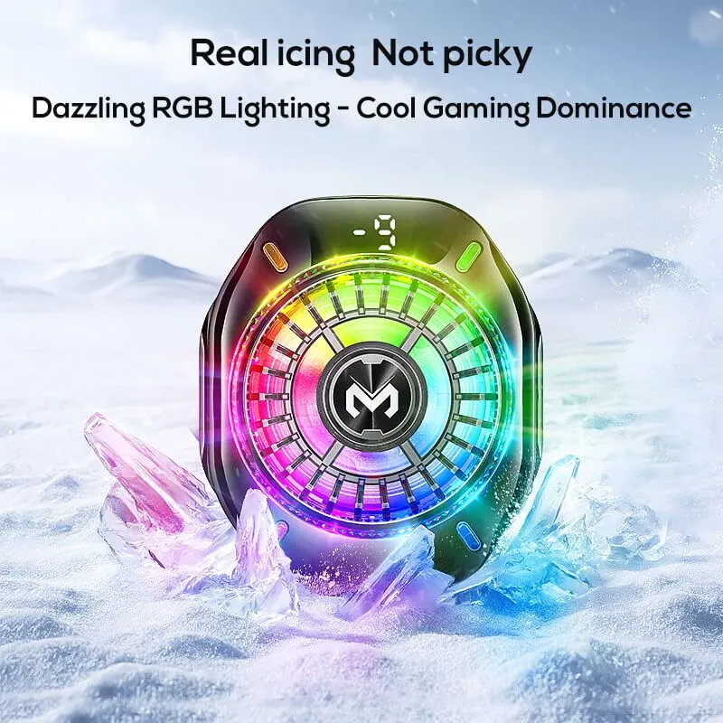 MEMO CX10 Three Styles Magnetic Back Clip Digital Display Frozen RGB Led Gaming Mobile Phone Radiator Cooler